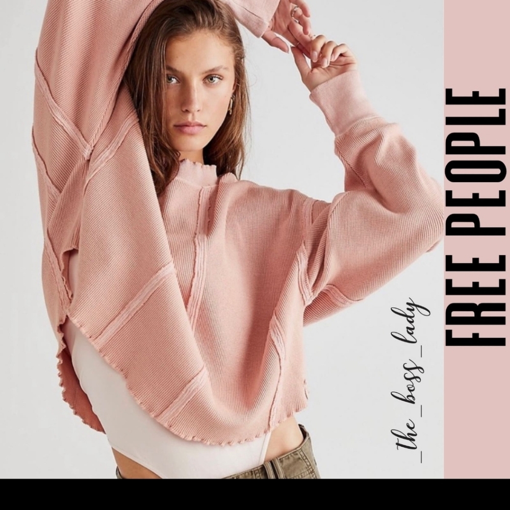 Free People Blush Pink/Soft Coral Top 100% Cotton! NWOT!